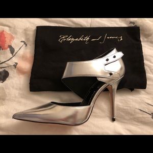 Elizabeth and James Sand Metallic Silver Pumps